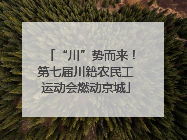 “川”势而来！第七届川籍农民工运动会燃动京城