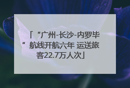 “广州-长沙-内罗毕”航线开航六年 运送旅客22.7万人次