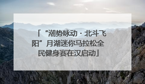 “潮势咏动・北斗飞阳”月湖迷你马拉松全民健身赛在汉启动