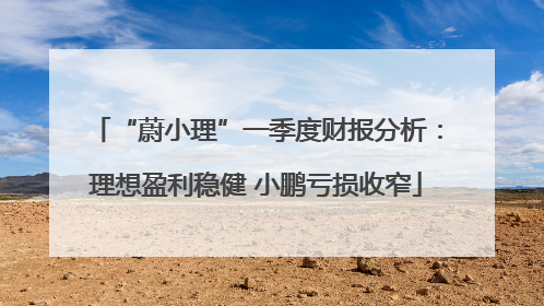 “蔚小理”一季度财报分析：理想盈利稳健 小鹏亏损收窄