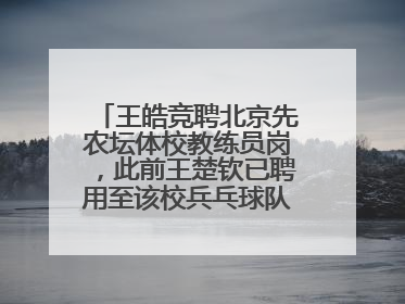 王皓竞聘北京先农坛体校教练员岗，此前王楚钦已聘用至该校兵乓球队运动员岗