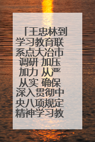 王忠林到学习教育联系点大冶市调研 加压加力 从严从实 确保深入贯彻中央八项规定精神学习教育取得实效