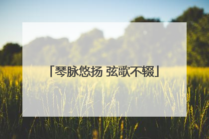 琴脉悠扬 弦歌不辍