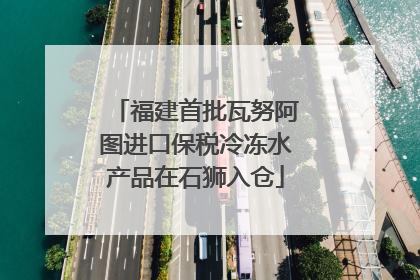 福建首批瓦努阿图进口保税冷冻水产品在石狮入仓