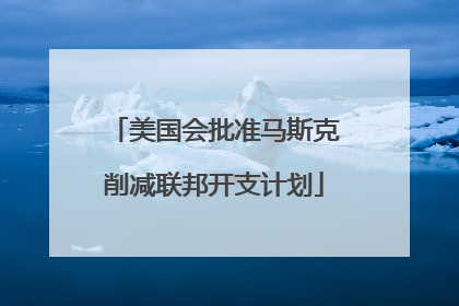 美国会批准马斯克削减联邦开支计划
