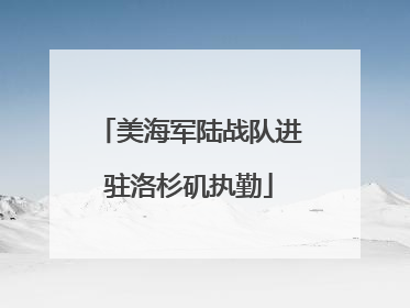 美海军陆战队进驻洛杉矶执勤