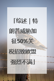综述｜特朗普威胁加征50%关税招致欧盟强烈不满