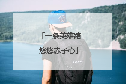 一条英雄路 悠悠赤子心