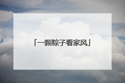 一颗粽子看家风
