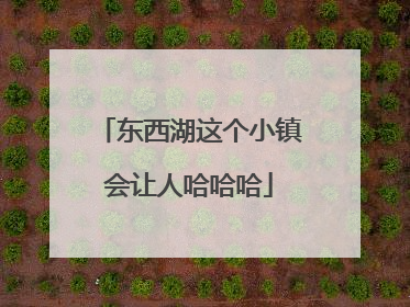 东西湖这个小镇会让人哈哈哈