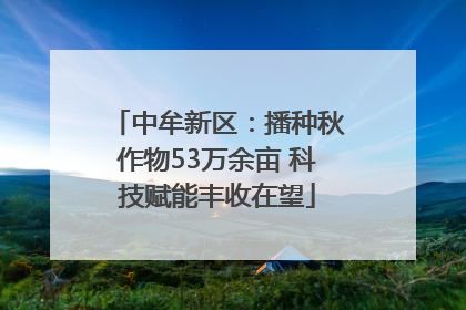 中牟新区：播种秋作物53万余亩 科技赋能丰收在望
