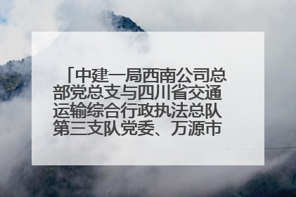 中建一局西南公司总部党总支与四川省交通运输综合行政执法总队第三支队党委、万源市草坝镇莲花院村党支部开展党建联建