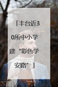 丰台近30所中小学建“彩色学安路”