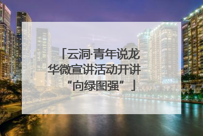 云洞·青年说龙华微宣讲活动开讲“向绿图强”