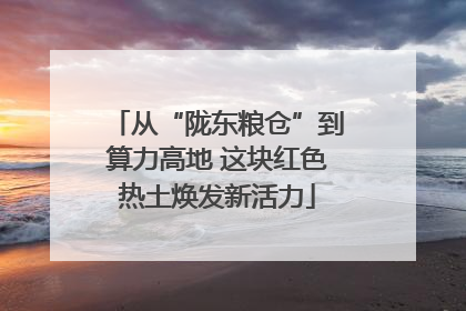 从“陇东粮仓”到算力高地 这块红色热土焕发新活力