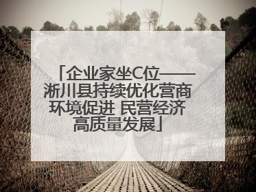 企业家坐C位——淅川县持续优化营商环境促进 民营经济高质量发展