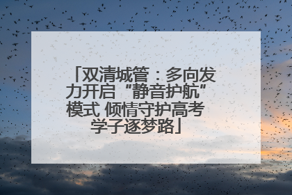 双清城管：多向发力开启“静音护航”模式 倾情守护高考学子逐梦路