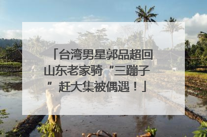 台湾男星郭品超回山东老家骑“三蹦子”赶大集被偶遇！
