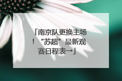 南京队更换主场！“苏超”最新观赛日程表→