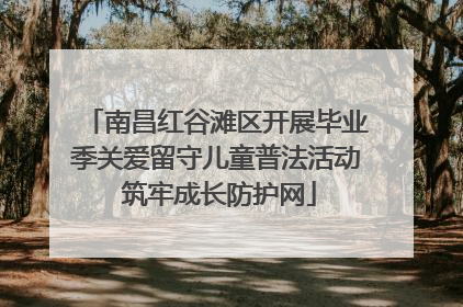 南昌红谷滩区开展毕业季关爱留守儿童普法活动 筑牢成长防护网