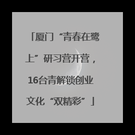 厦门“青春在鹭上”研习营开营，16台青解锁创业文化“双精彩”