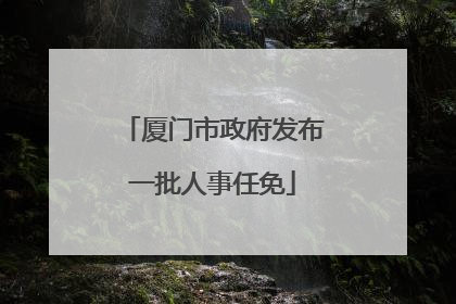 厦门市政府发布一批人事任免