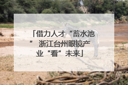 借力人才“蓄水池” 浙江台州眼镜产业“看”未来