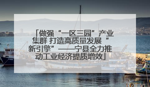 做强“一区三园”产业集群 打造高质量发展“新引擎”——宁县全力推动工业经济提质增效