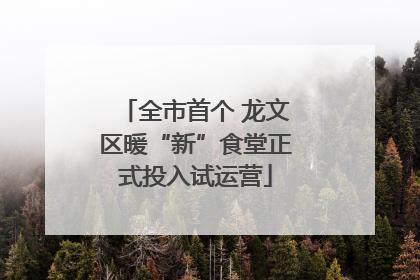 全市首个 龙文区暖“新”食堂正式投入试运营
