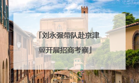 刘永强带队赴京津冀开展招商考察