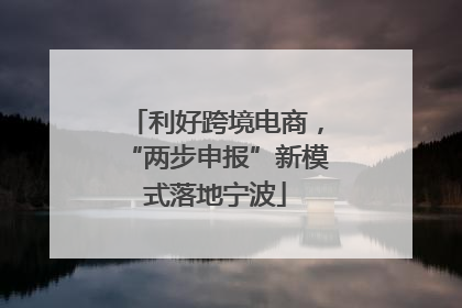 利好跨境电商，“两步申报”新模式落地宁波