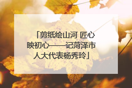 剪纸绘山河 匠心映初心——记菏泽市人大代表杨秀玲