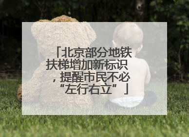 北京部分地铁扶梯增加新标识，提醒市民不必“左行右立”