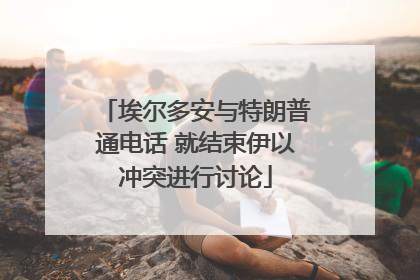埃尔多安与特朗普通电话 就结束伊以冲突进行讨论