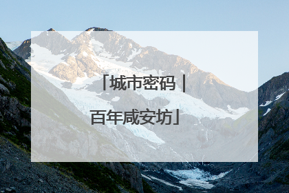 城市密码｜百年咸安坊