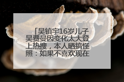 吴镇宇16岁儿子吴费曼因变化太大登上热搜，本人晒搞怪照：如果不喜欢现在的我可以离开