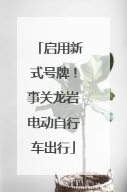 启用新式号牌！事关龙岩电动自行车出行