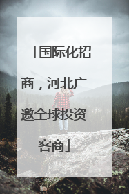 国际化招商，河北广邀全球投资客商