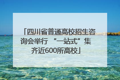 四川省普通高校招生咨询会举行 “一站式”集齐近600所高校