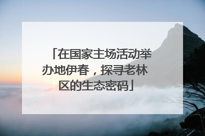 在国家主场活动举办地伊春，探寻老林区的生态密码