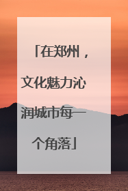 在郑州，文化魅力沁润城市每一个角落