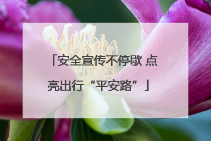 安全宣传不停歇 点亮出行“平安路”