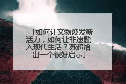 如何让文物焕发新活力，如何让非遗融入现代生活？苏超给出一个很好启示