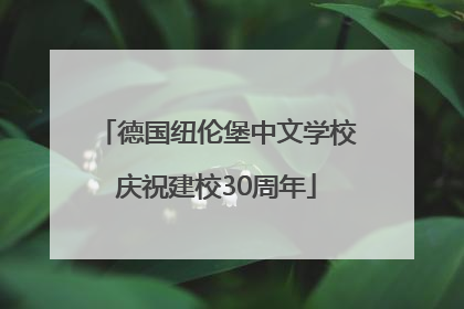 德国纽伦堡中文学校庆祝建校30周年