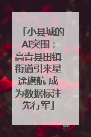 小县城的AI突围：高青县田镇街道引来星途旗航 成为数据标注先行军
