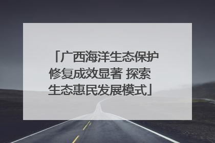 广西海洋生态保护修复成效显著 探索生态惠民发展模式