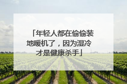 年轻人都在偷偷装地暖机了，因为湿冷才是健康杀手