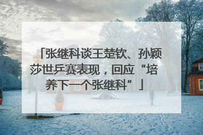 张继科谈王楚钦、孙颖莎世乒赛表现，回应“培养下一个张继科”