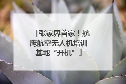 张家界首家！航鹰航空无人机培训基地“开机”