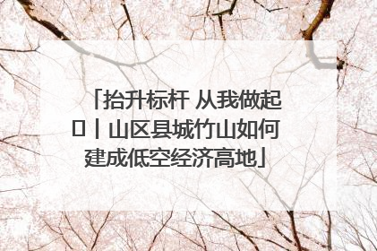 抬升标杆 从我做起⑭丨山区县城竹山如何建成低空经济高地